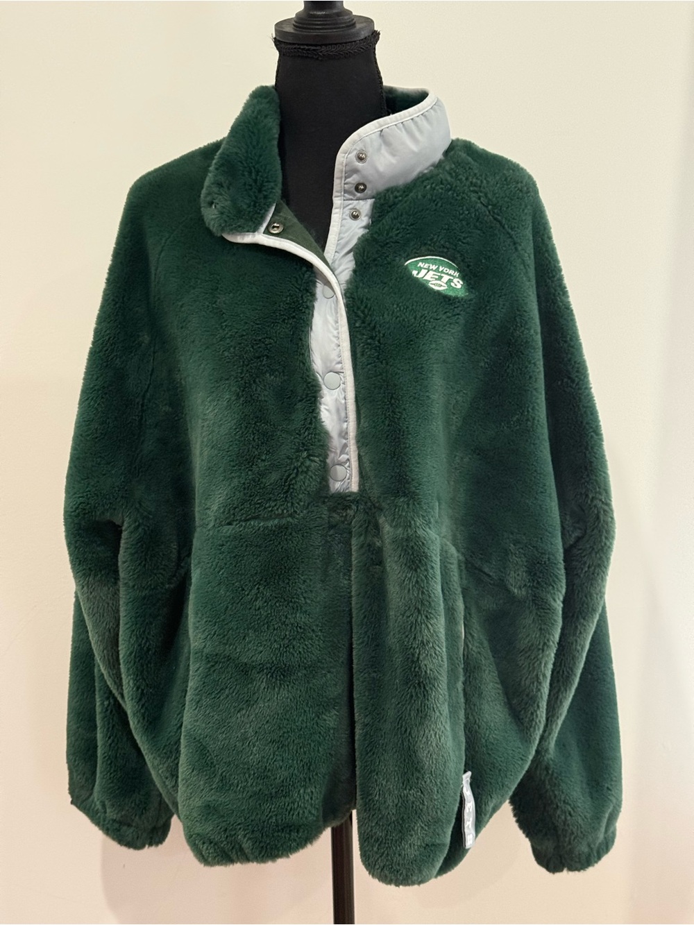 G4Her XXL Women's Forest Green Plush Pullover Jacket w Pockets Jets 266